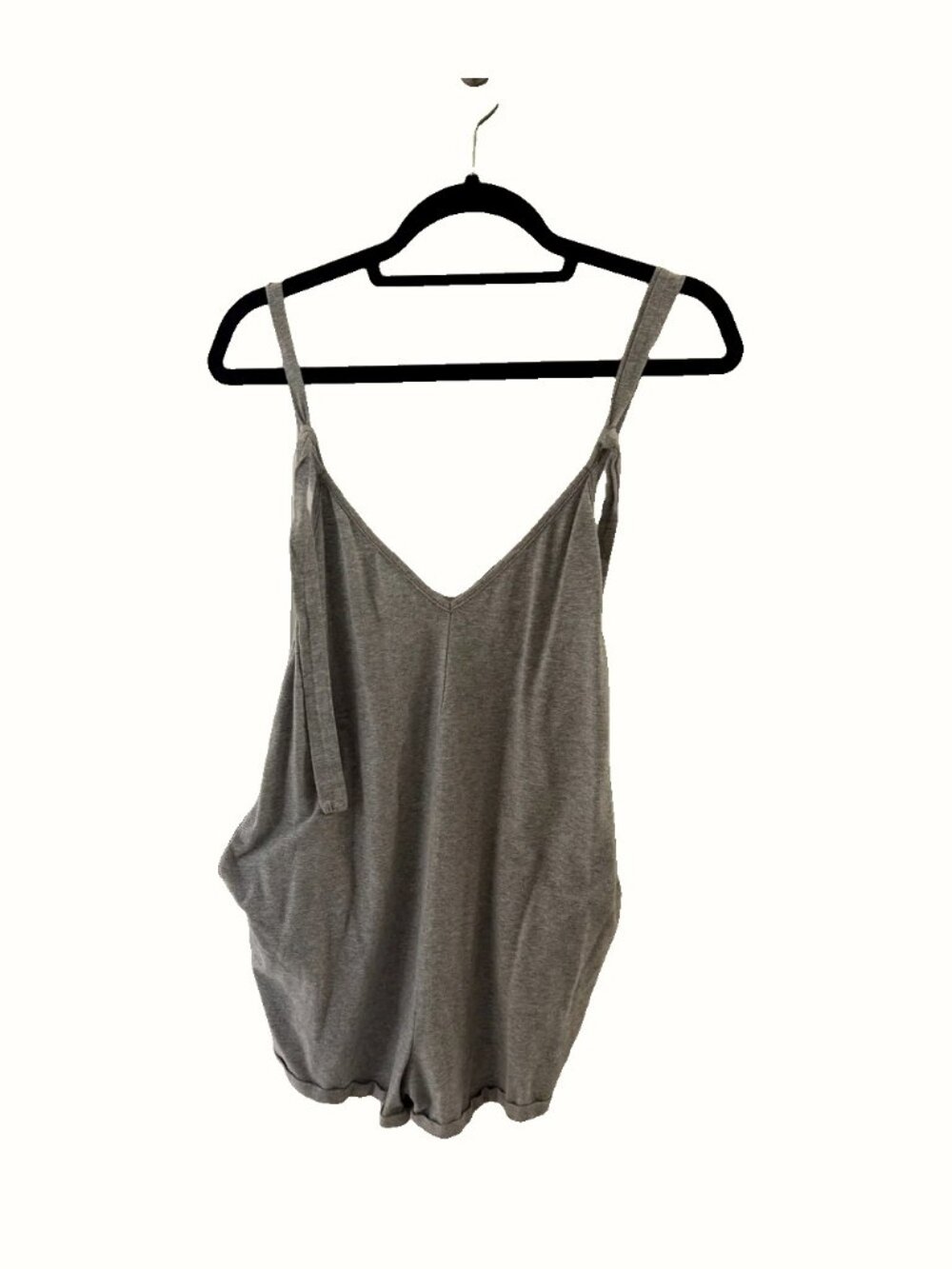 Legoe Heritage Maternity Gray V-Neck Romper XS Sleeveless